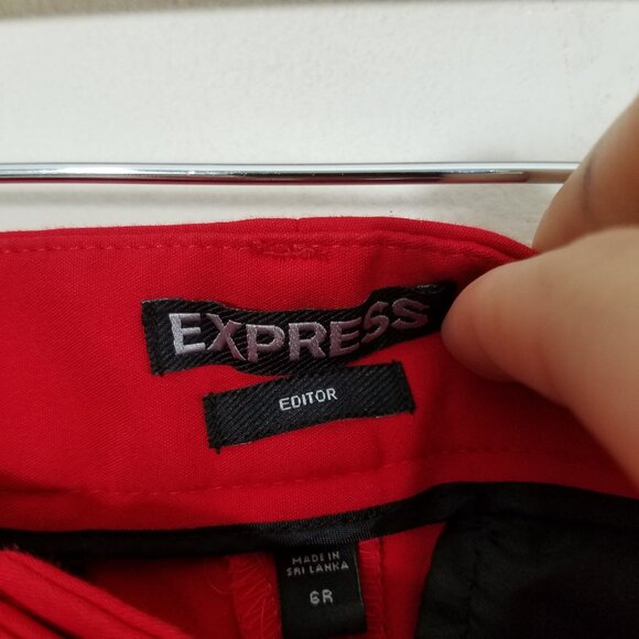 Express Editor Dress Pants Red Size 6R - Picture 3 of 6